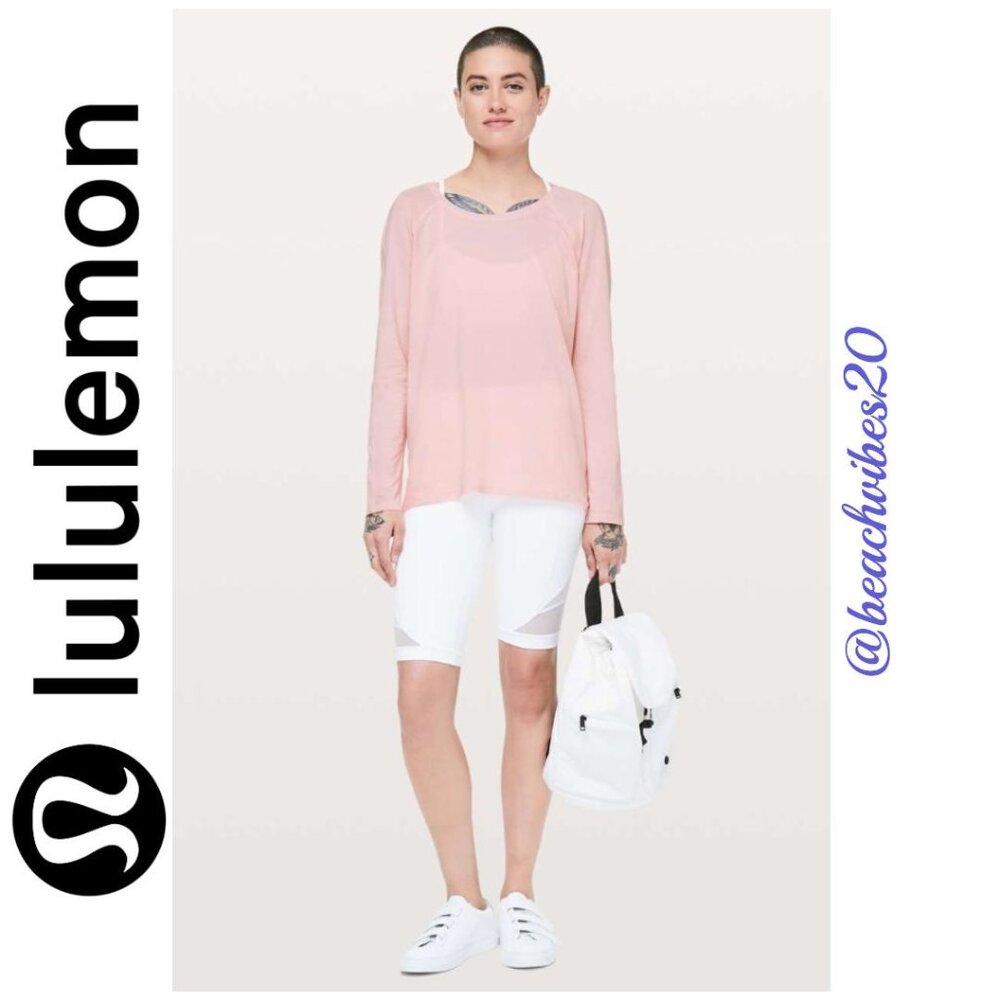 LULULEMON ATHLETICA Emerald Long Sleeve Dusty Pink 6 EUC LL-113